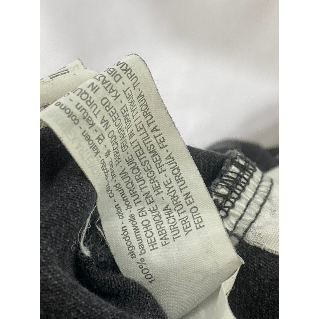 ZARA Women's Black Ruffle-Elasticized Waist Denim Cuffed Paperbag Shorts SZ 34