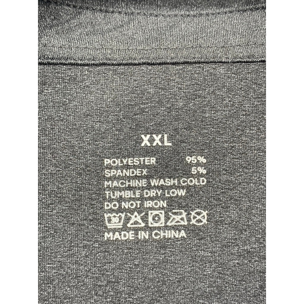 UNBRANDED Men's Charcoal Gray Short Sleeve Regular Fit Polo Shirt SZ 2XL