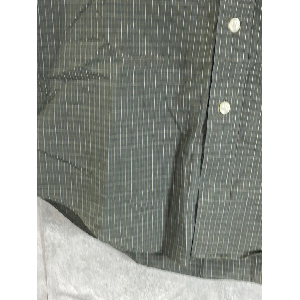 BROOKS BROTHERS Men's Olive Green Button-Up Short Sleeve Shirt SZ M