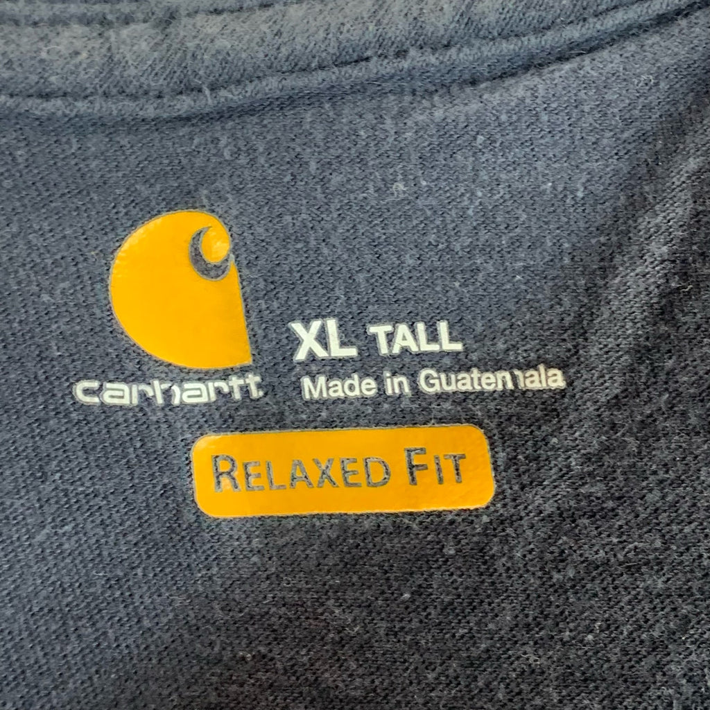 CRARHARTT Men's Tall Navy Crewneck Patch Pocket Relaxed-Fit T-Shirt SZ XL/T