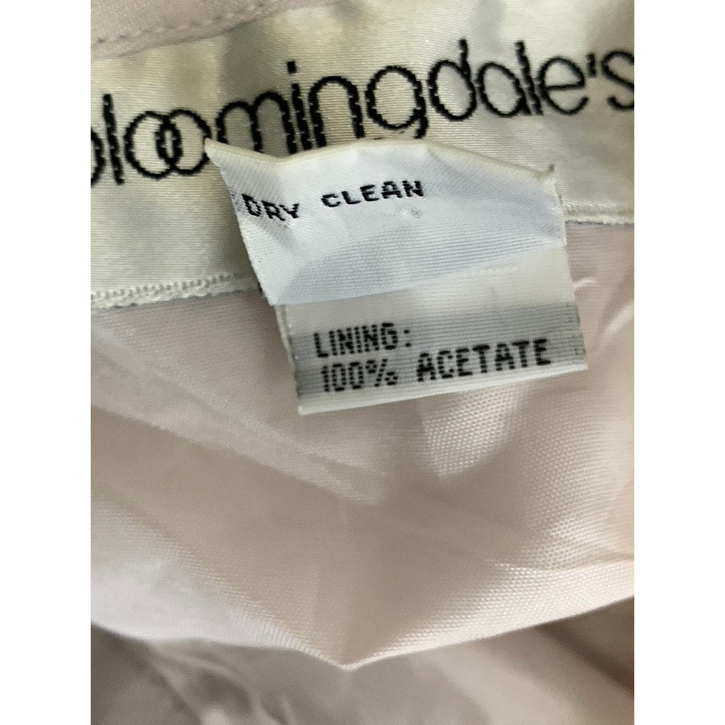 BLOOMINGDALES Women's Vintage Gray Pleated Sheer Pleated Pull-On Mini Skirt SZ 4