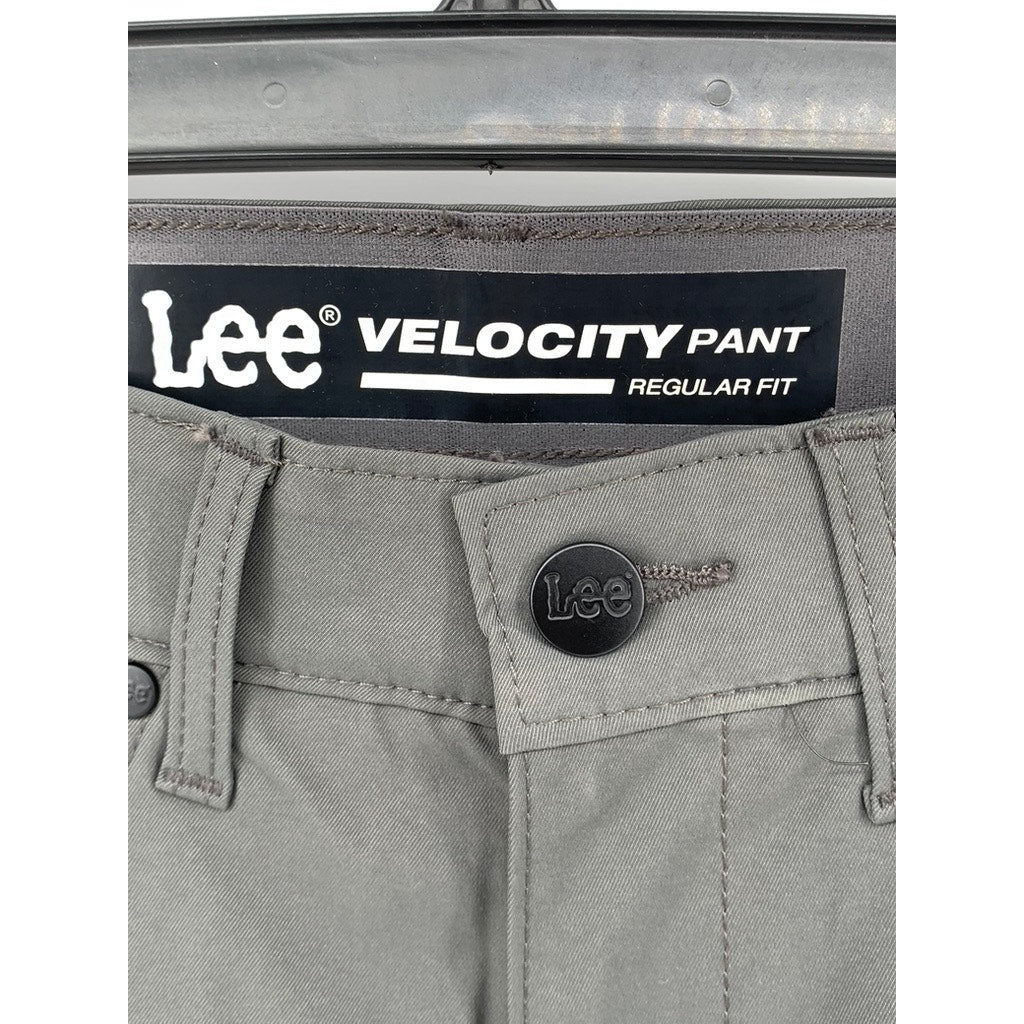 LEE Men's Static Gray Straight-Leg Velocity Pant SZ 28X30
