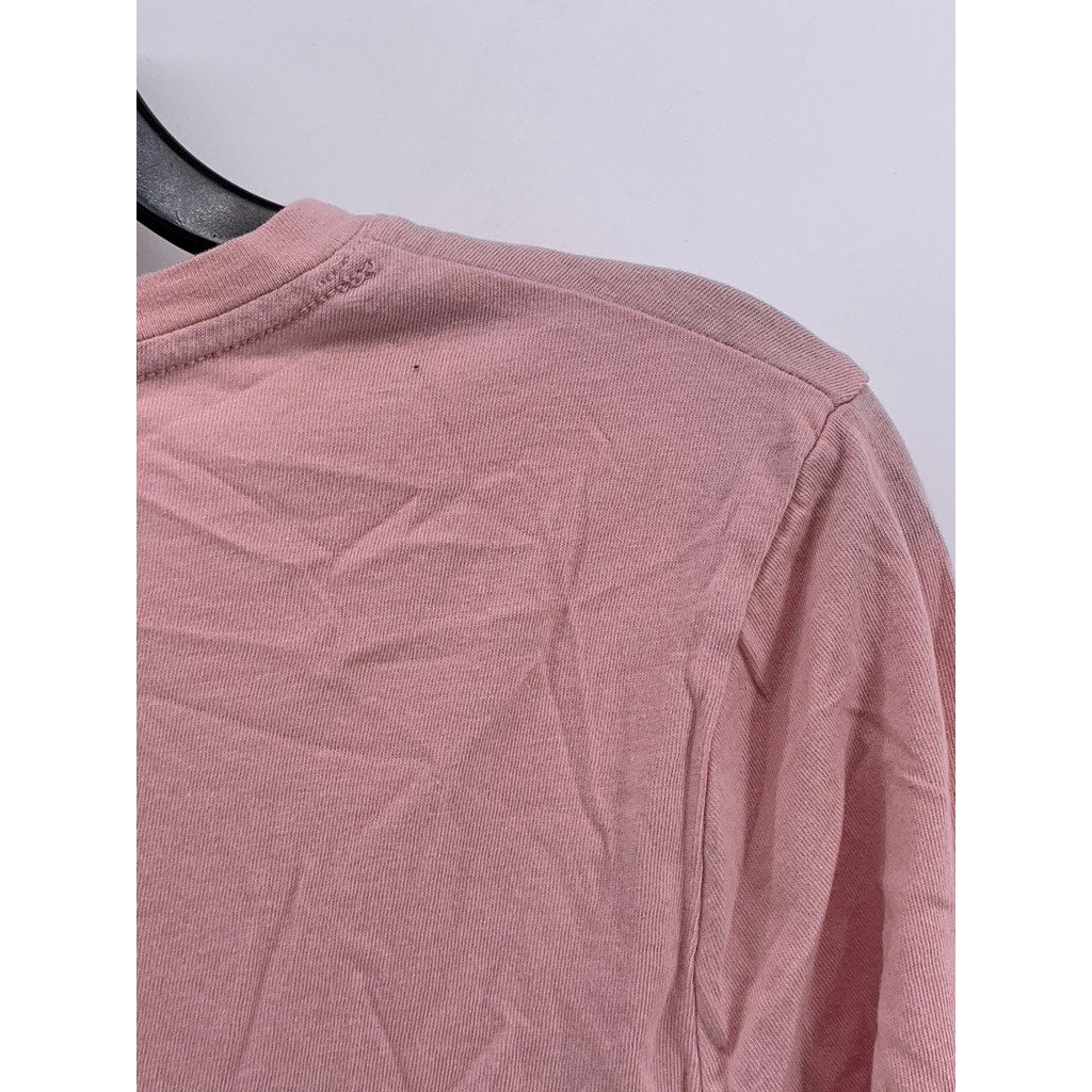 TIME & TRU Women's Light Pink Casual Crewneck Long Sleeve Top SZ L