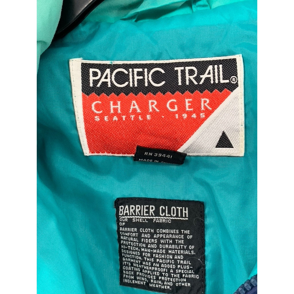 PACIFIC TRAIL Men's Vintage Blue Barrier Cloth Zip-Up Jacket SZ S