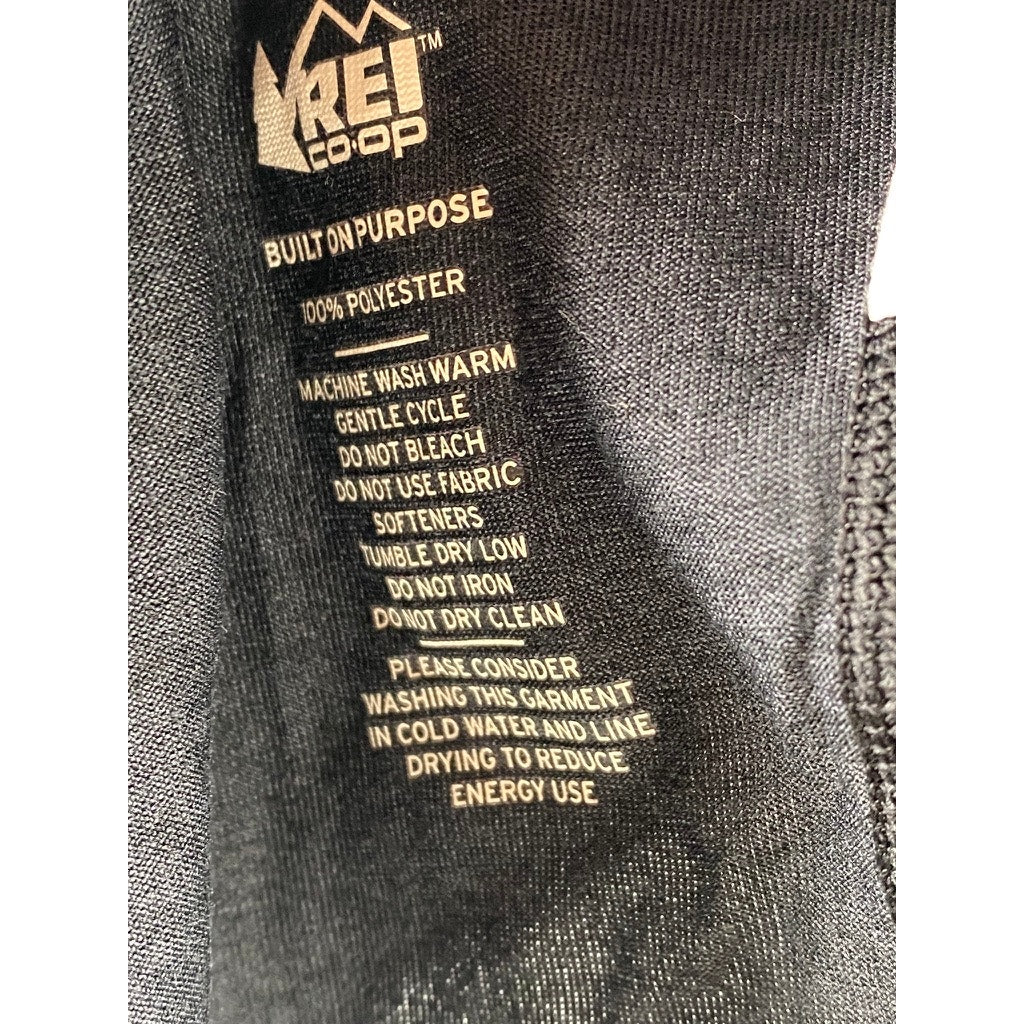 REI CO.OP Men's Charcoal Gray Crewneck Long Sleeve Active T-Shirt SZ M