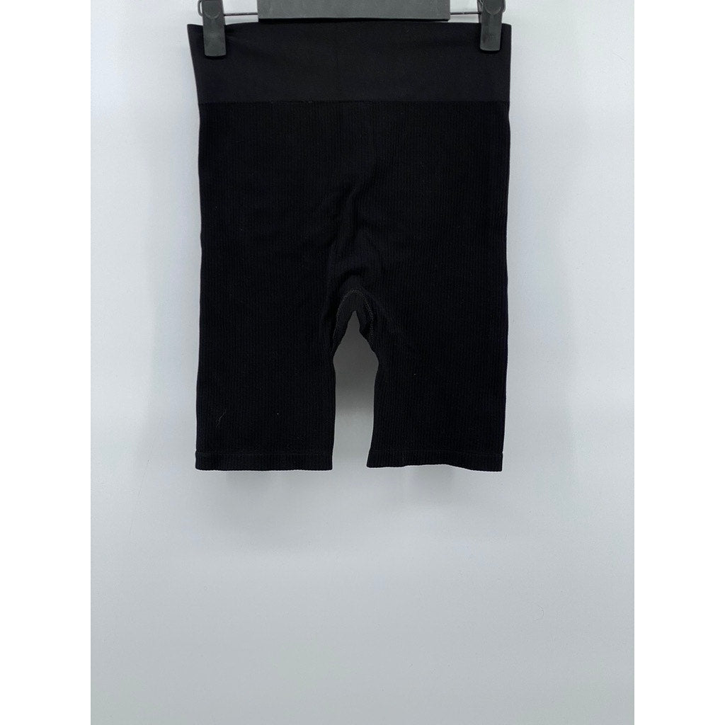 H&M Women's Black Seamless Shaping Ribbed Biker Shorts SZ XS