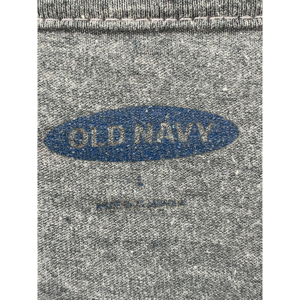 OLD NAVY Men's Heather Gray Modelo Graphic Crewneck Short Sleeve T-Shirt SZ L