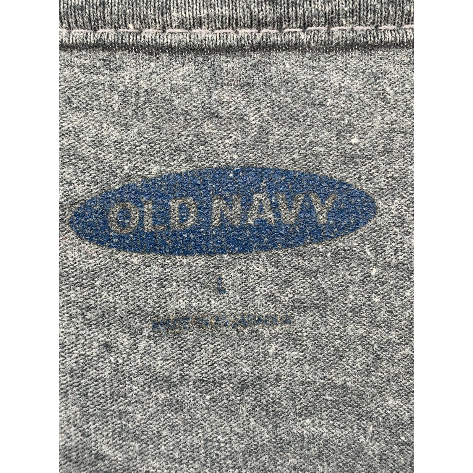 OLD NAVY Men's Heather Gray Modelo Graphic Crewneck Short Sleeve T-Shirt SZ L