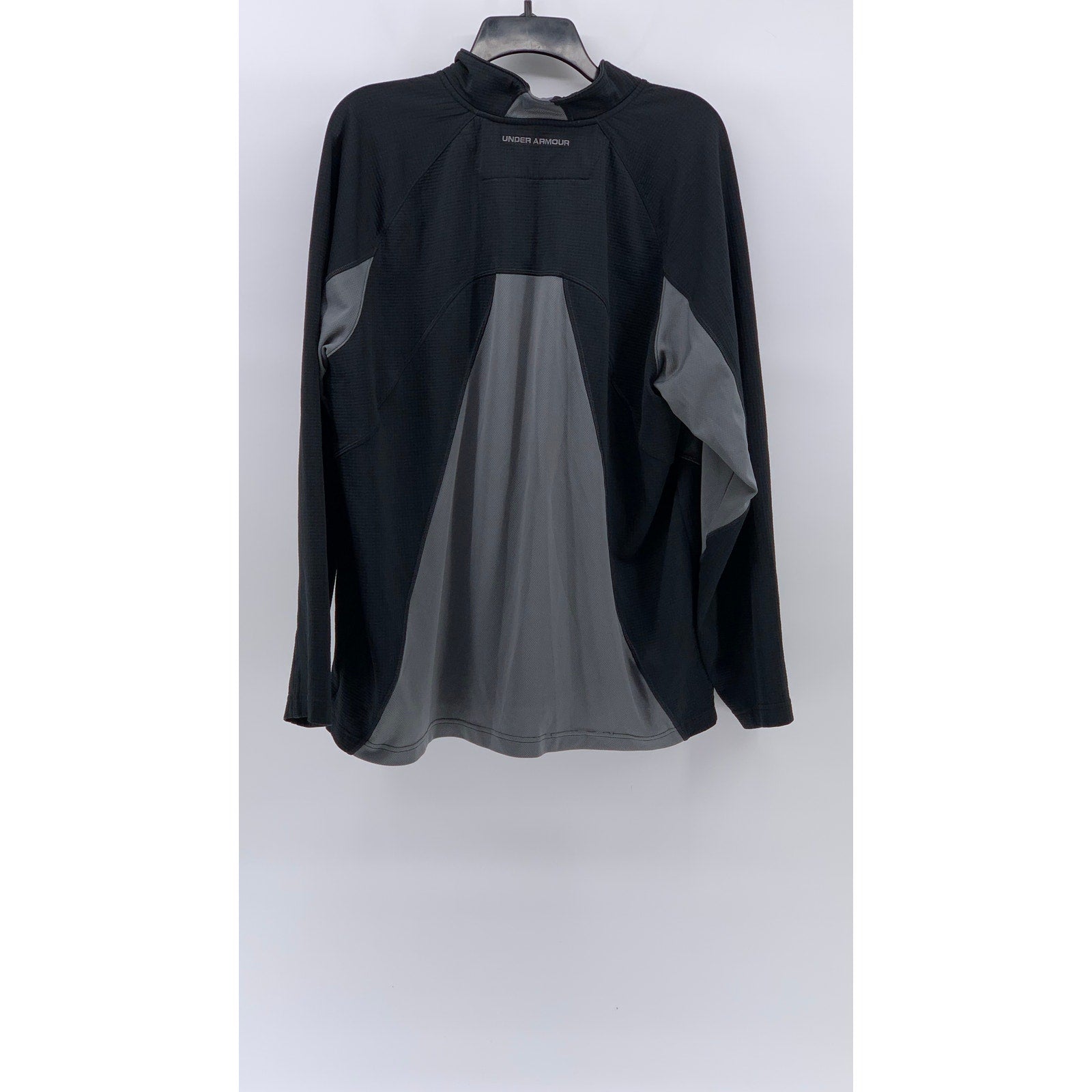 UNDER ARMOUR Men’s Black-Gray Half-Zip Long Sleeve All Season Gear Shirt SZ XL