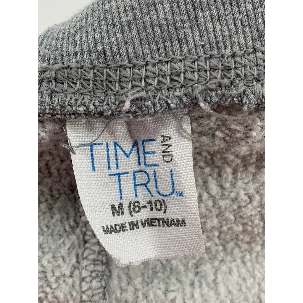 TIME & TRU Women's Gray Cotton Blend Relaxed Straight Leg Pants SZ M