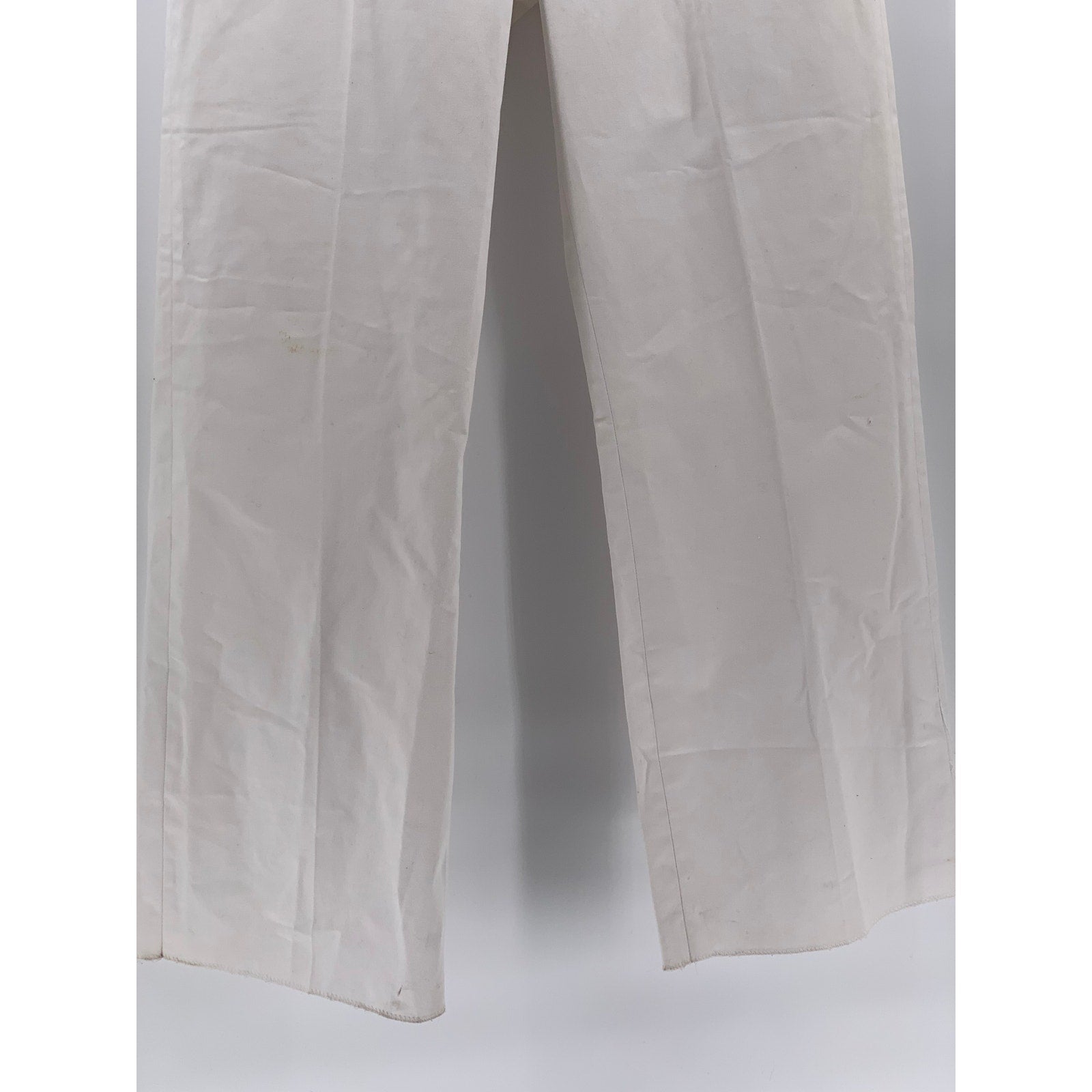 DSCP BY BREMEN BOWDON Men's White Solid Regular-Fit Wide-Leg Pants SZ 34