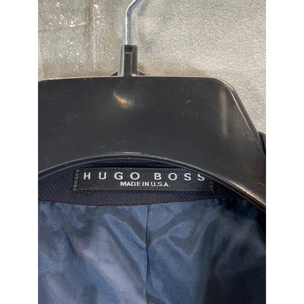 BOSS HUGO BOSS Men's Black Solid Vintage Three-Button Blazer SZ 42R