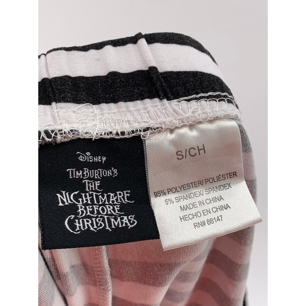 DISNEY Women's Black-White The Night Before Christmas Striped Sleep Shorts SZ S