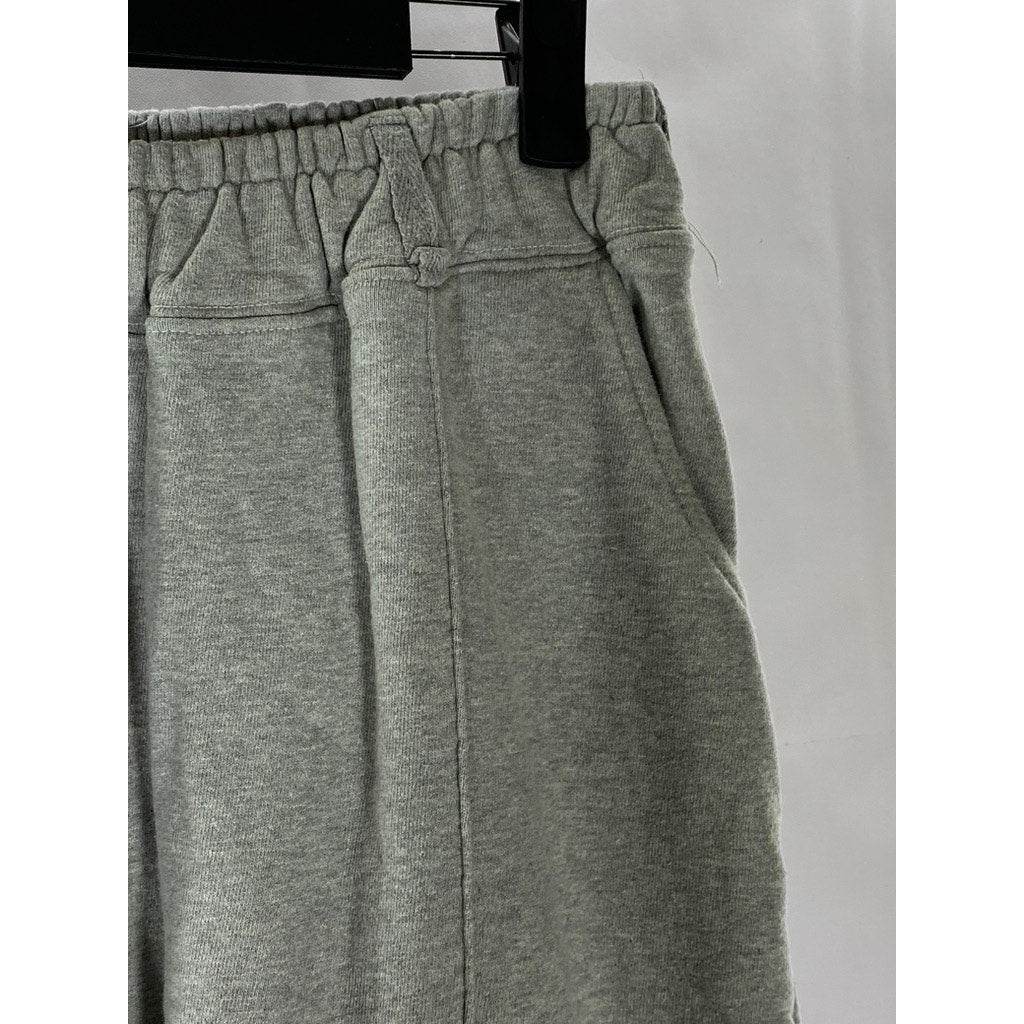 BRILLIANT Women's Light Gray Elastic-Waist Pull-On Jogger Sweatpants SZ M