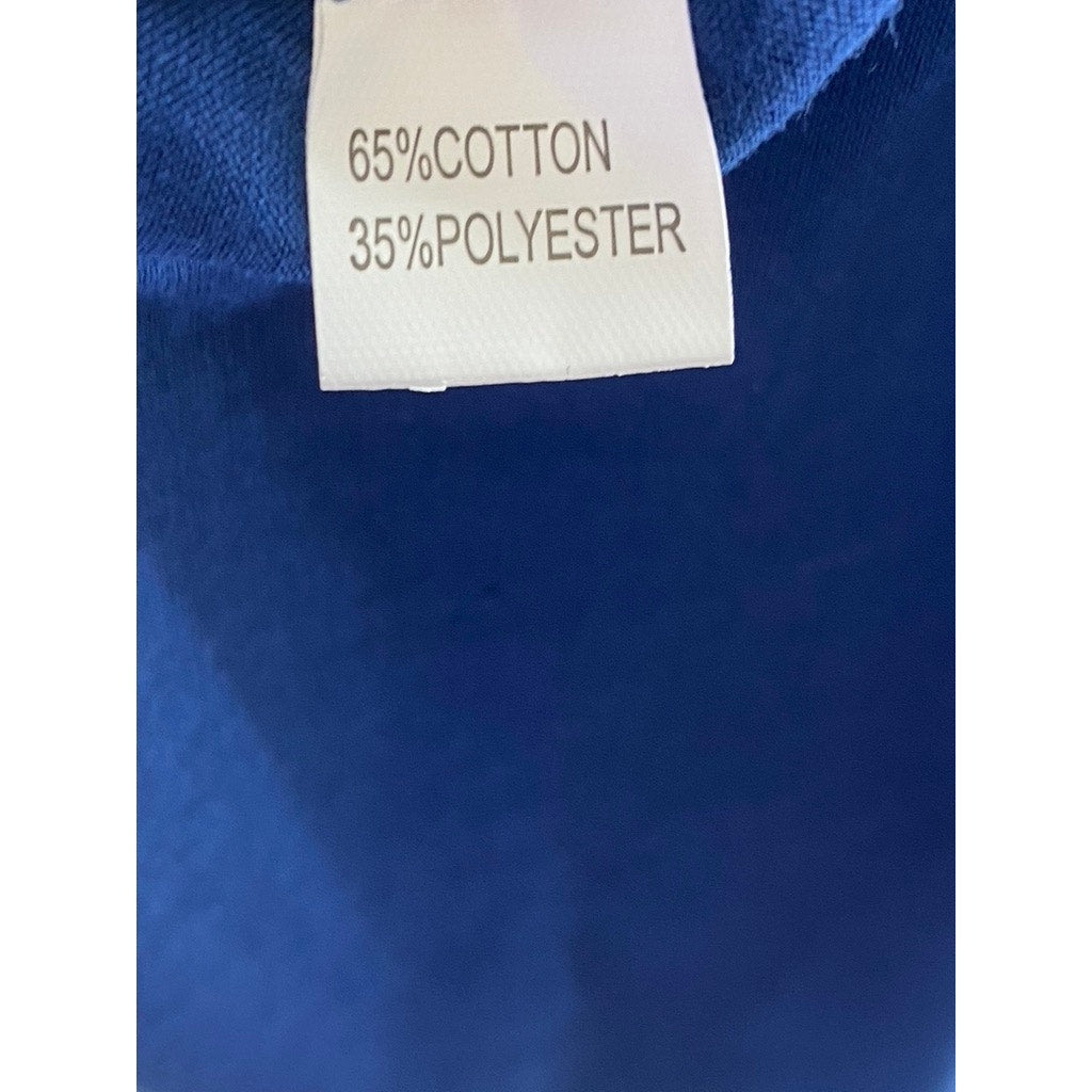 UNBRANDED Women’s Royal Blue O-Ring Sleeveless Front Half-Zip Mini Dress SZ S