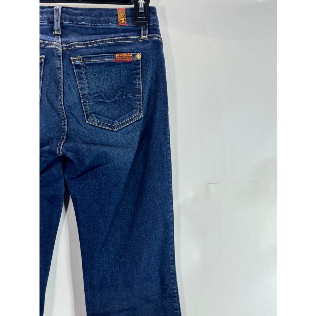 7 FOR ALL MANKIND Women's Dark Kimmie Mid-Rise Bootcut Denim Jeans SZ 25
