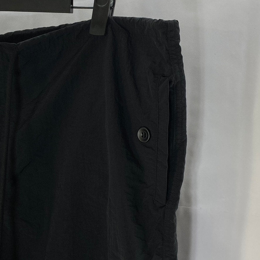 VANESSA LAB Women's Black Solid Drawstring Straight Leg Tech Pant SZ L