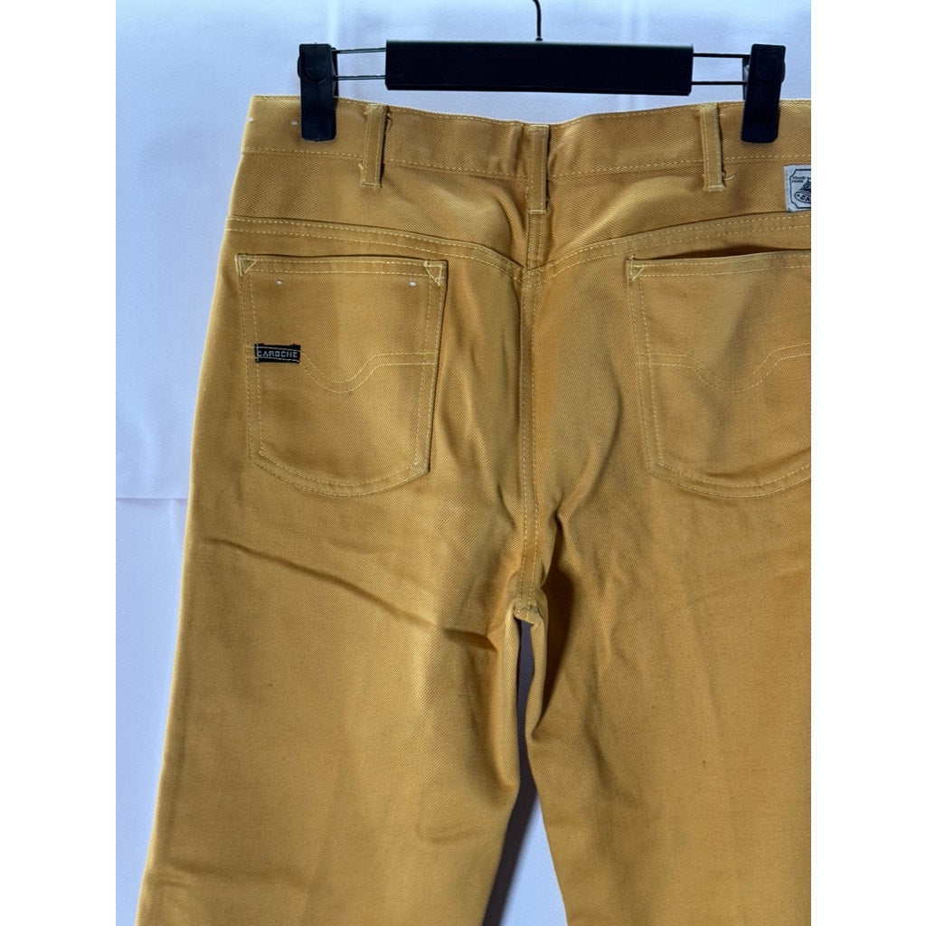 CAROCHE Men's Khaki Straight-Leg Five-Pocket Sanforized Pants SZ 30X36