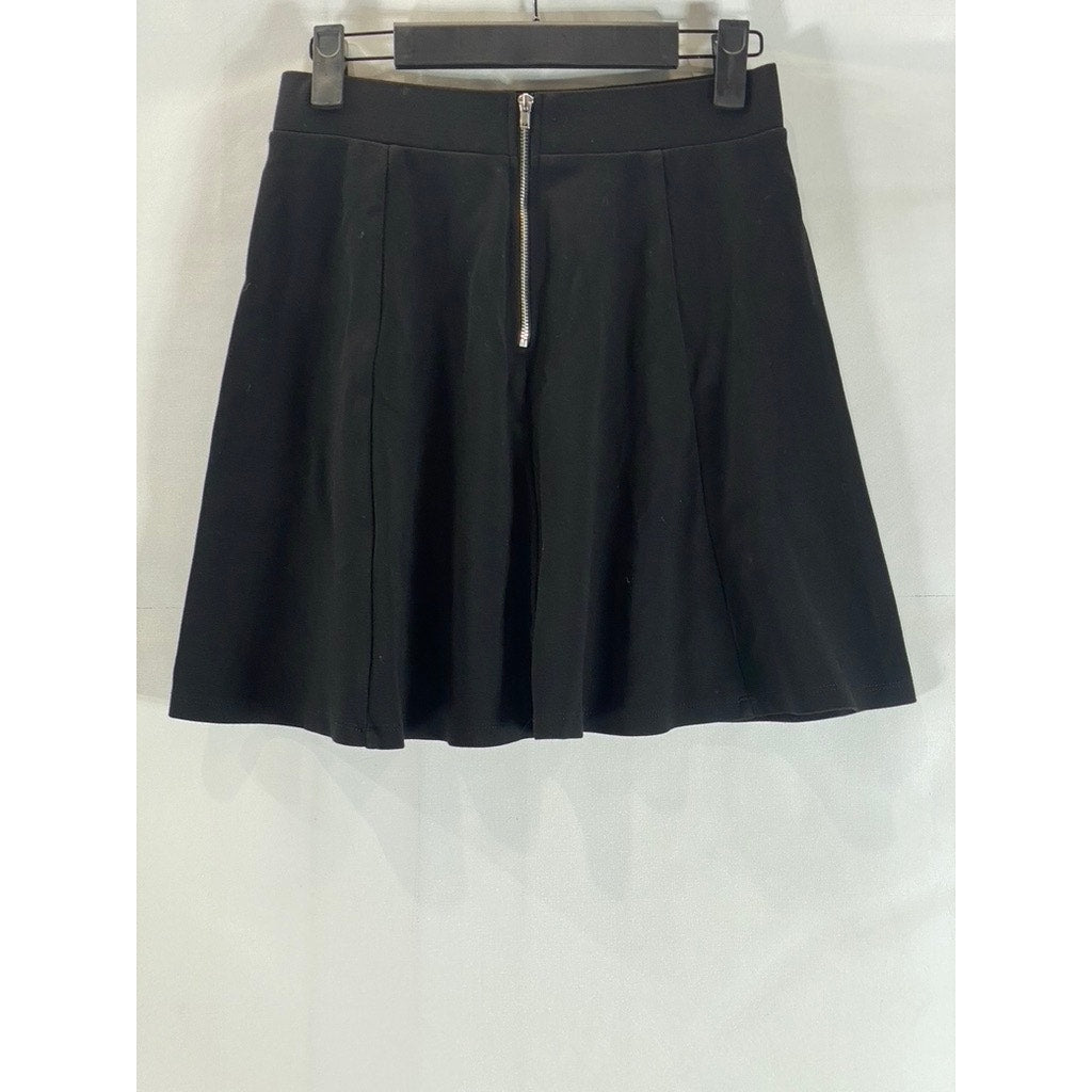 DIVIDED By H&M Women's Solid Black Skater Mini Skirt SZ S