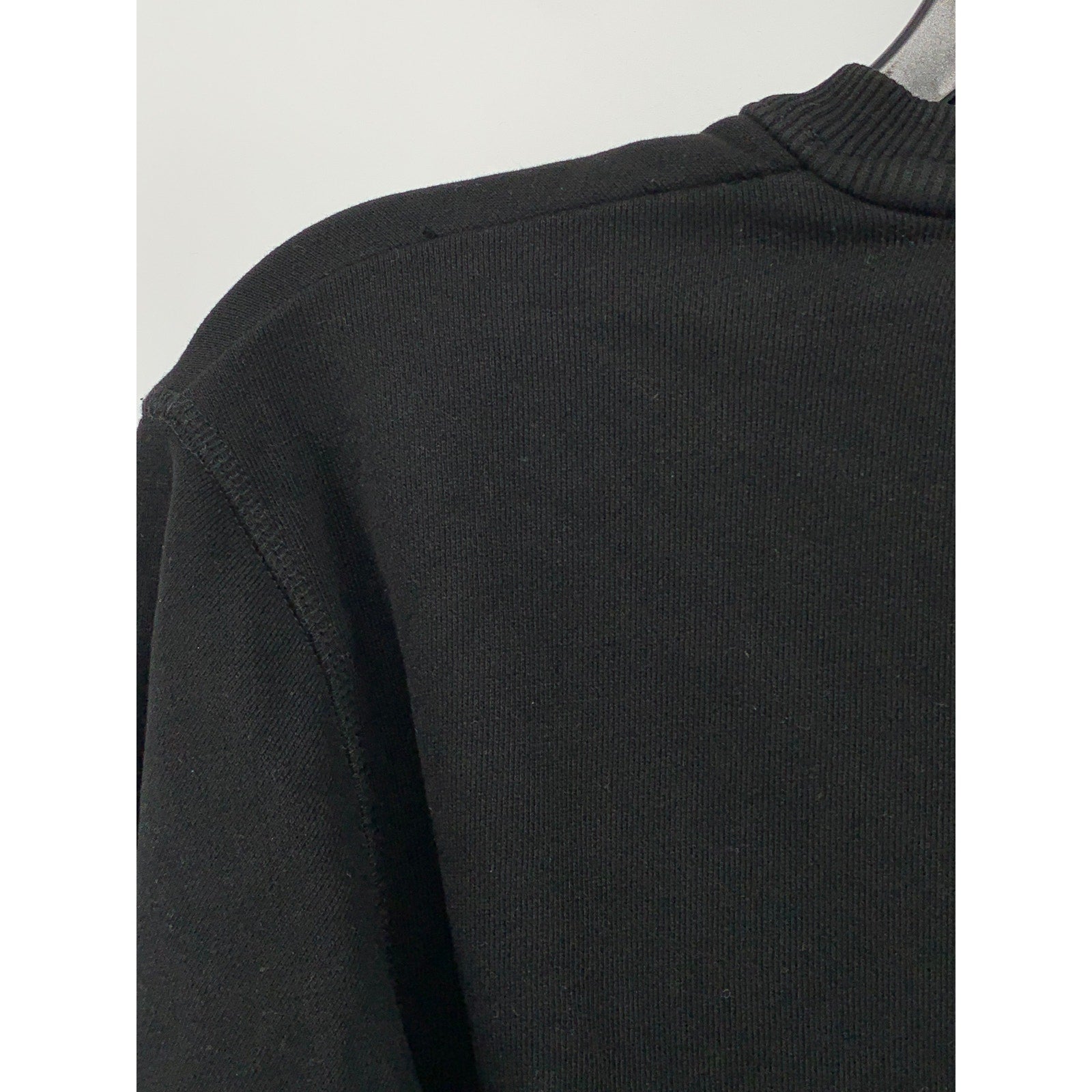 ASCOLOUR Men's Black Crewneck Embroidered Antler Classic Pullover Sweatshirt SZS