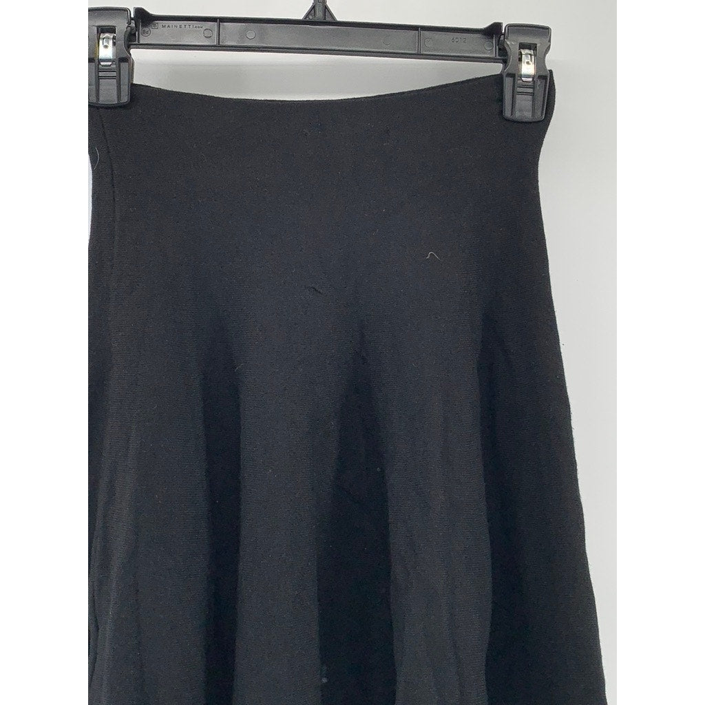 TEA N ROSE Women's Black Knit A-Line Skirt SZ M