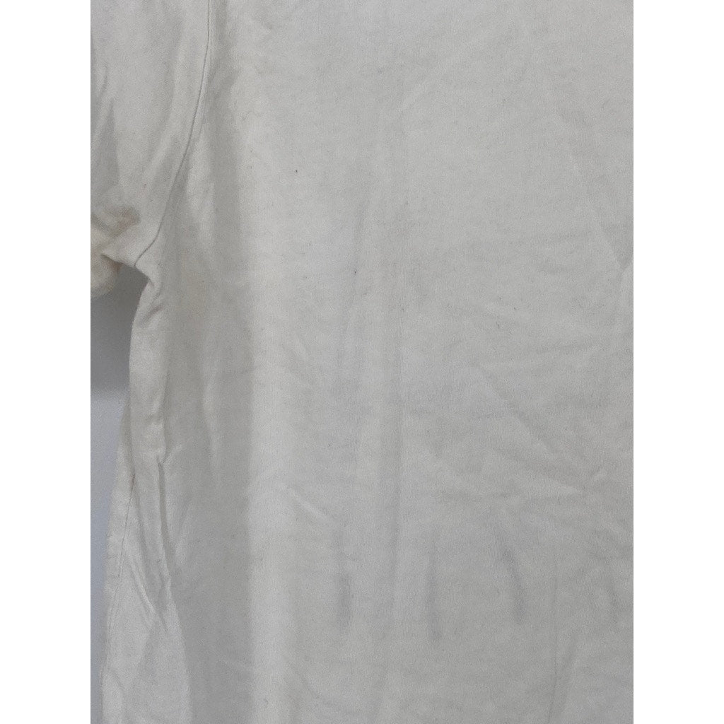 BELLA + CANVAS Women’s White Crewneck Breast Graphic Short Sleeve Top SZ M