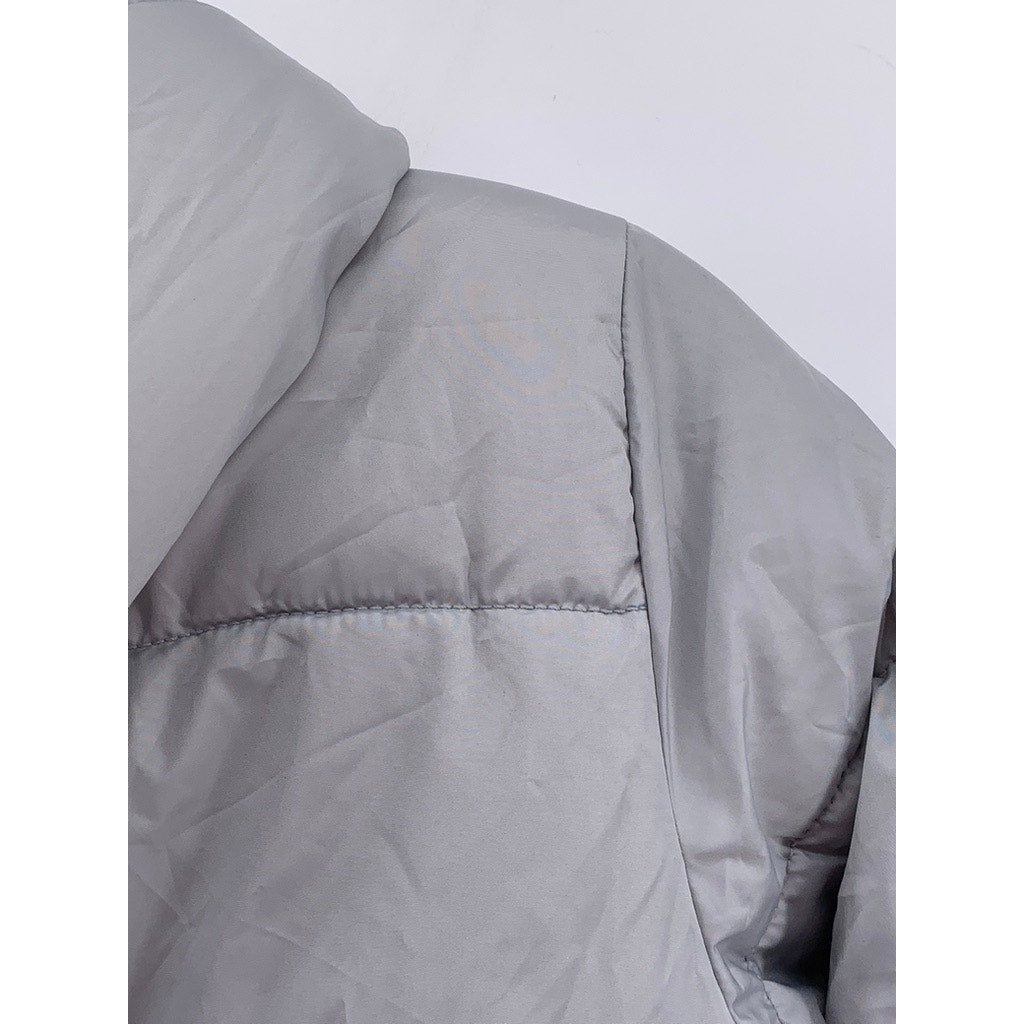 OLD NAVY Girls' Gray Zip-Up Puffer Hooded Jacket SZ XL