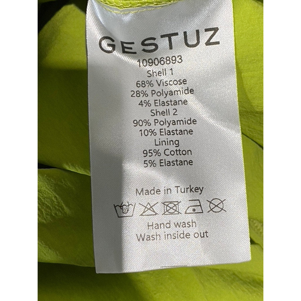 GESTUZ Women's Dark Citron MistGZ Midi Long Sleeve Off The Shoulder Dress SZ S