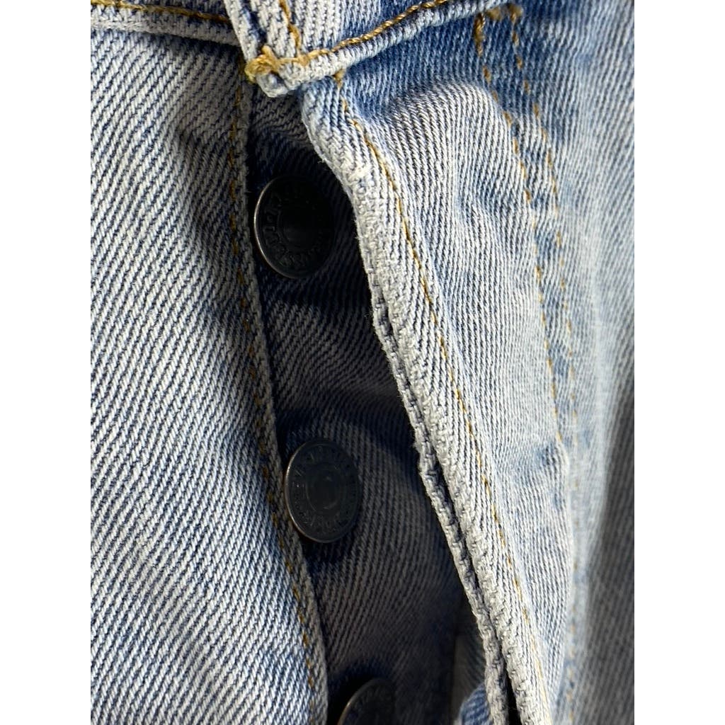LEVI'S Women's Light Blue Denim Five-Pocket Button-Fly Skinny Jeans SZ 30