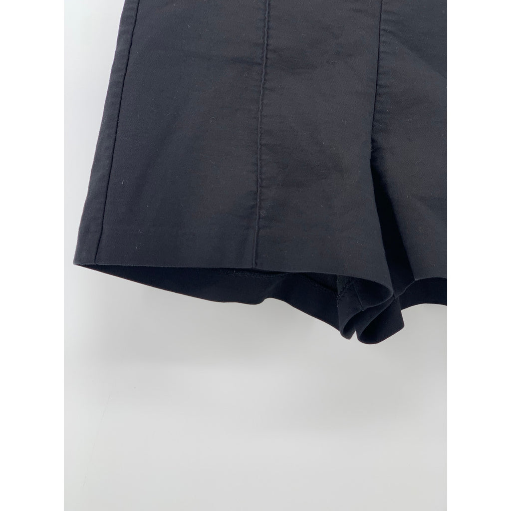 ZARA Women's Black Solid High-Rise Casual Pocketless Shorts SZ XS