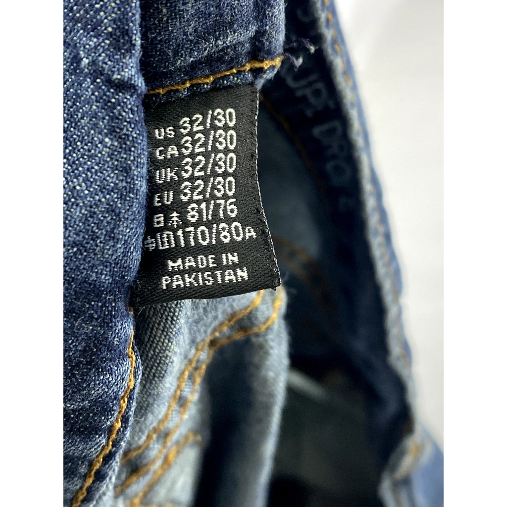 GAP Men's Dark Blue Denim Straight-Leg Five-Pocket Jean SZ 32X30