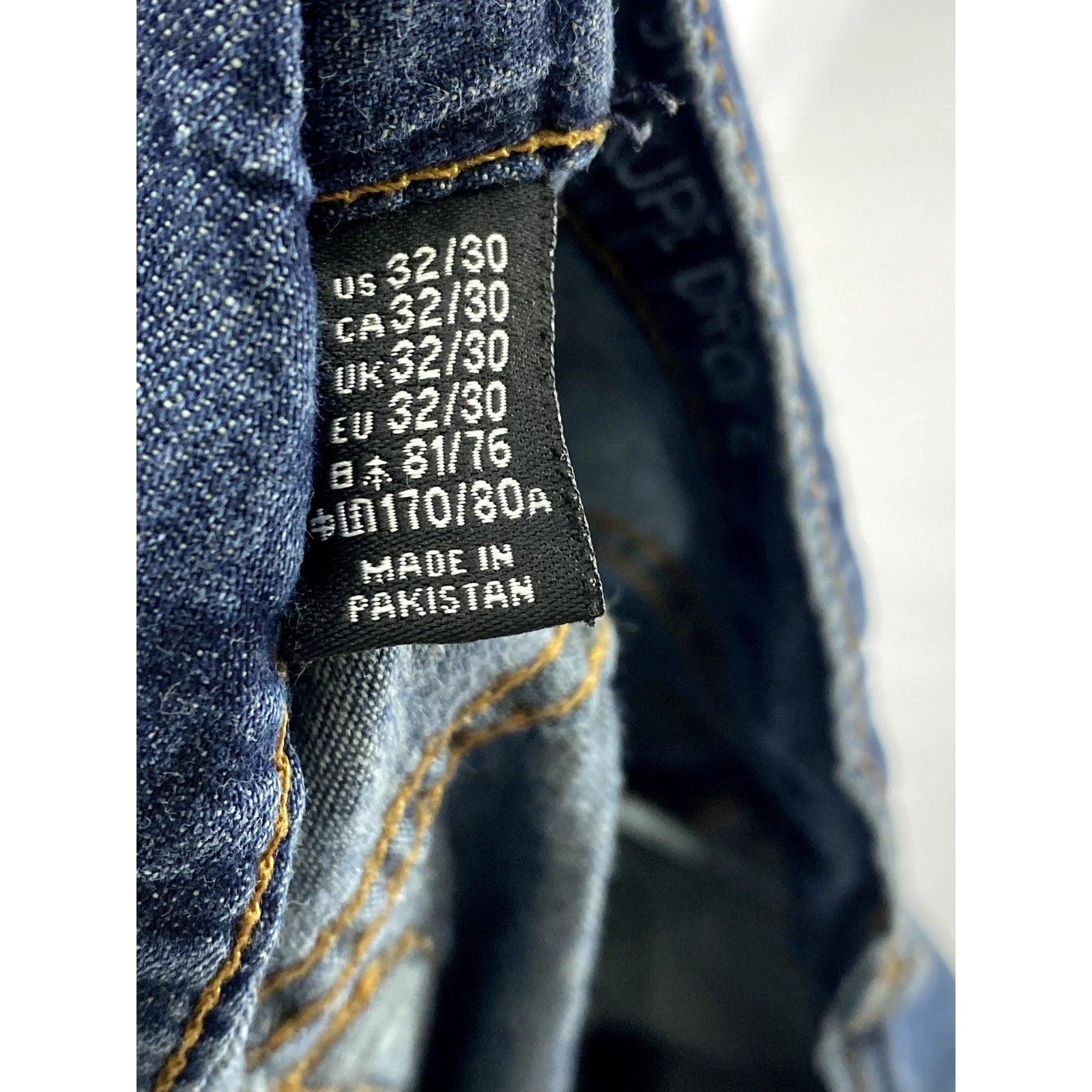 GAP Men's Dark Blue Denim Straight-Leg Five-Pocket Jean SZ 32X30