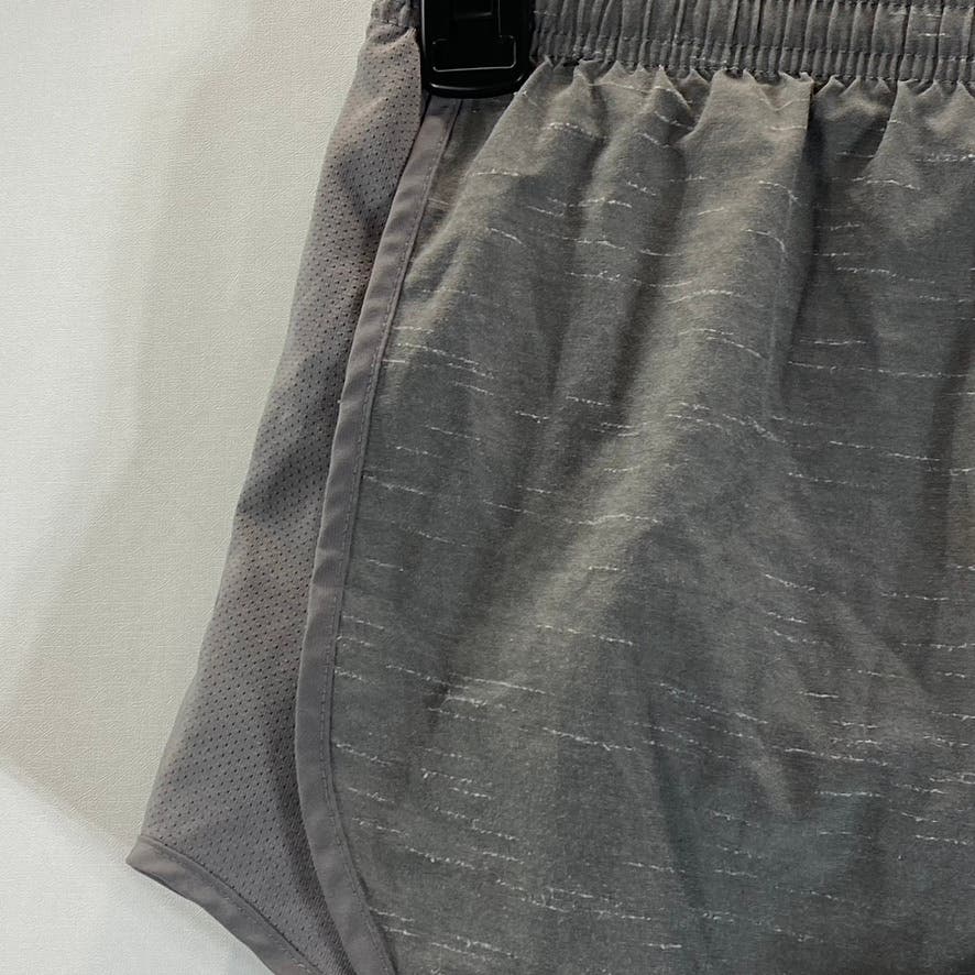 NIKE Women’s Gunsmoke Wolf Gray Dri-FIT Brief-Lined Tempo Running Shorts SZ L