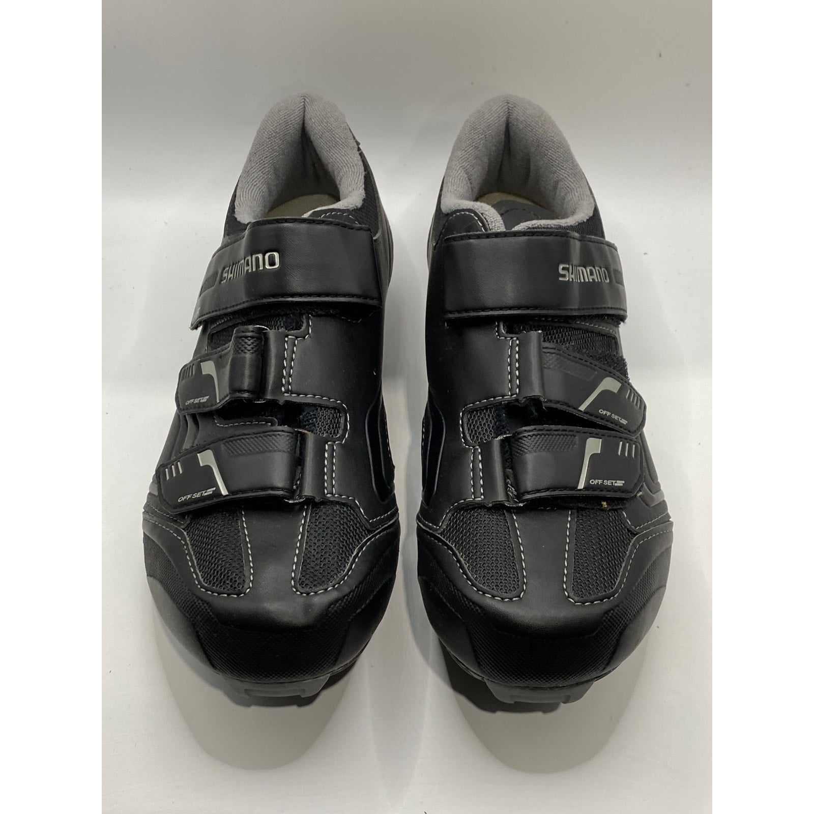 SHIMANO Women's Black Round-Toe Double-Strap Off-Set Cycling Shoes SZ 40(8)