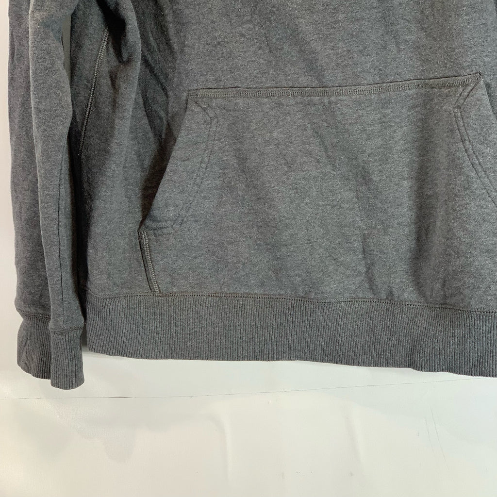 NIKE Men's Gray Logo Regular-Fit Pullover Hoodie SZ L
