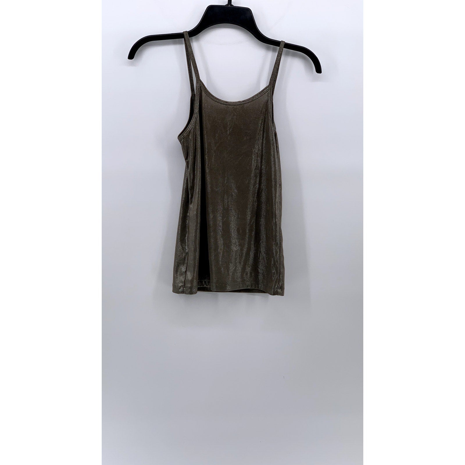PH8 Women's Taupe Silver Scoop-Neck Spaghetti Strap Lightweight Tank SZ XS