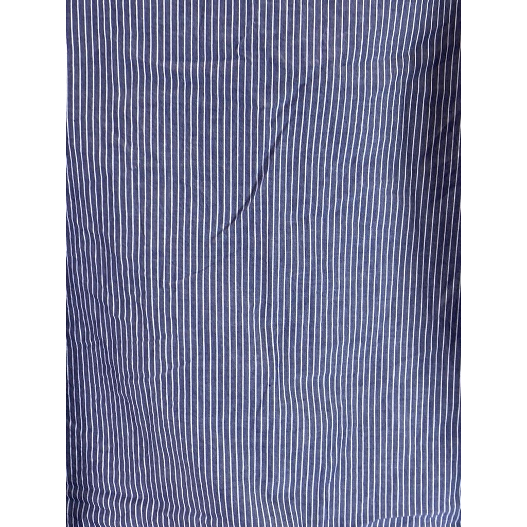 SAKS FIFTH AVENUE Men's Blue/White Striped Button-Up Long Sleeve Shirt SZ XL