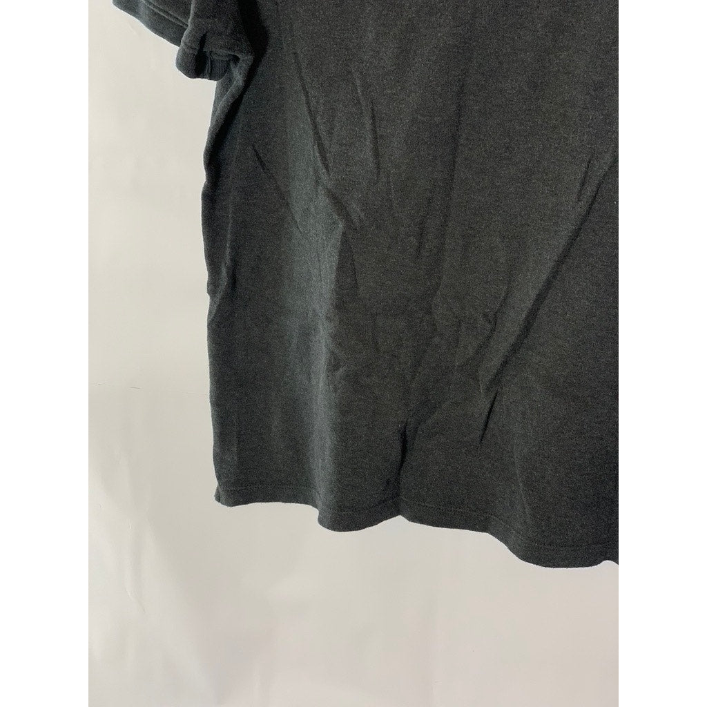 CALVIN KLEIN Men's Charcoal Slim-Fit The Liquid Touch Short Sleeve Polo SZ L