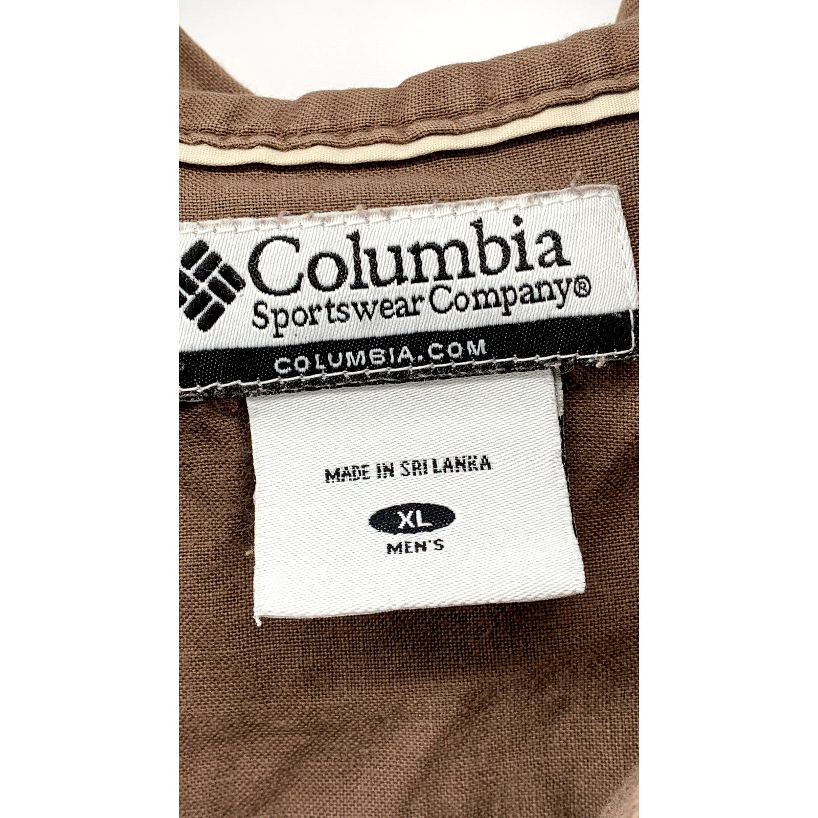 COLUMBIA Men's Brown Regular-Fit Button-Up Short Sleeve Shirt SZ XL