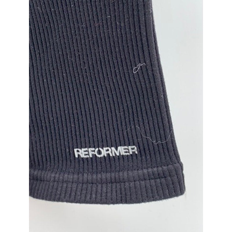 REFORMER Women's Black Ribbed V-Neck Racerback Cropped Tank Top SZ XS/S