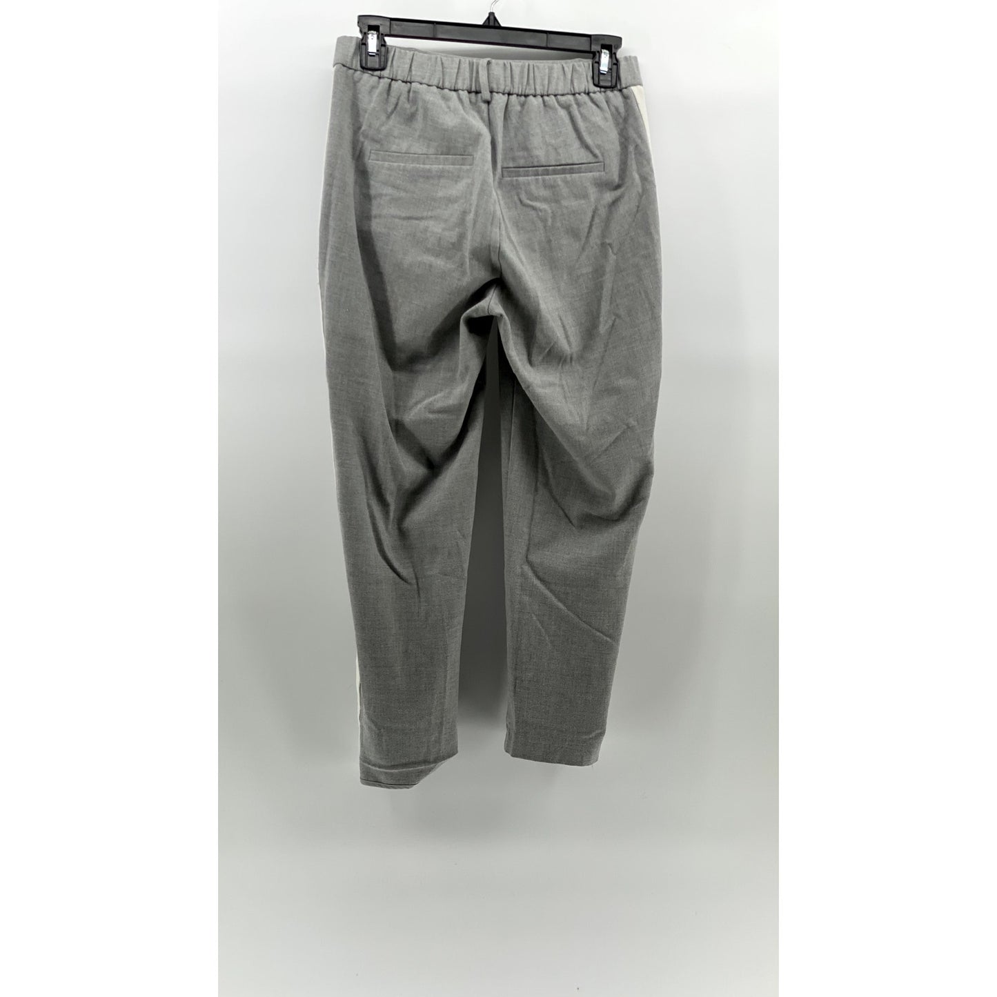 ZARA TRAFALUC Women's Gray-White Side Stripe Cropped Pull-On Pant SZ XS