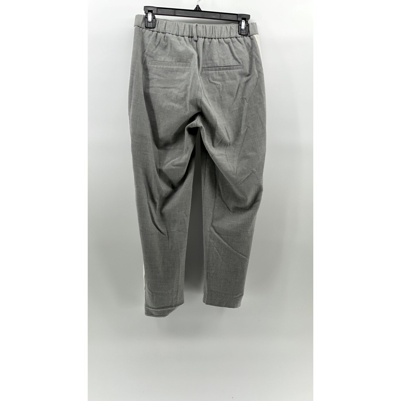 ZARA TRAFALUC Women's Gray-White Side Stripe Cropped Pull-On Pant SZ XS
