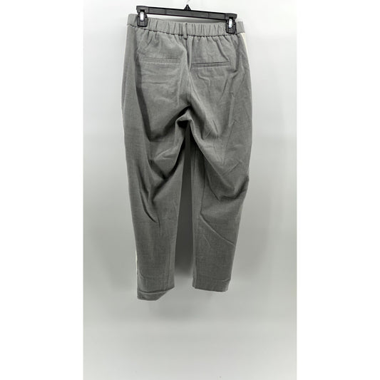 ZARA TRAFALUC Women's Gray-White Side Stripe Cropped Pull-On Pant SZ XS