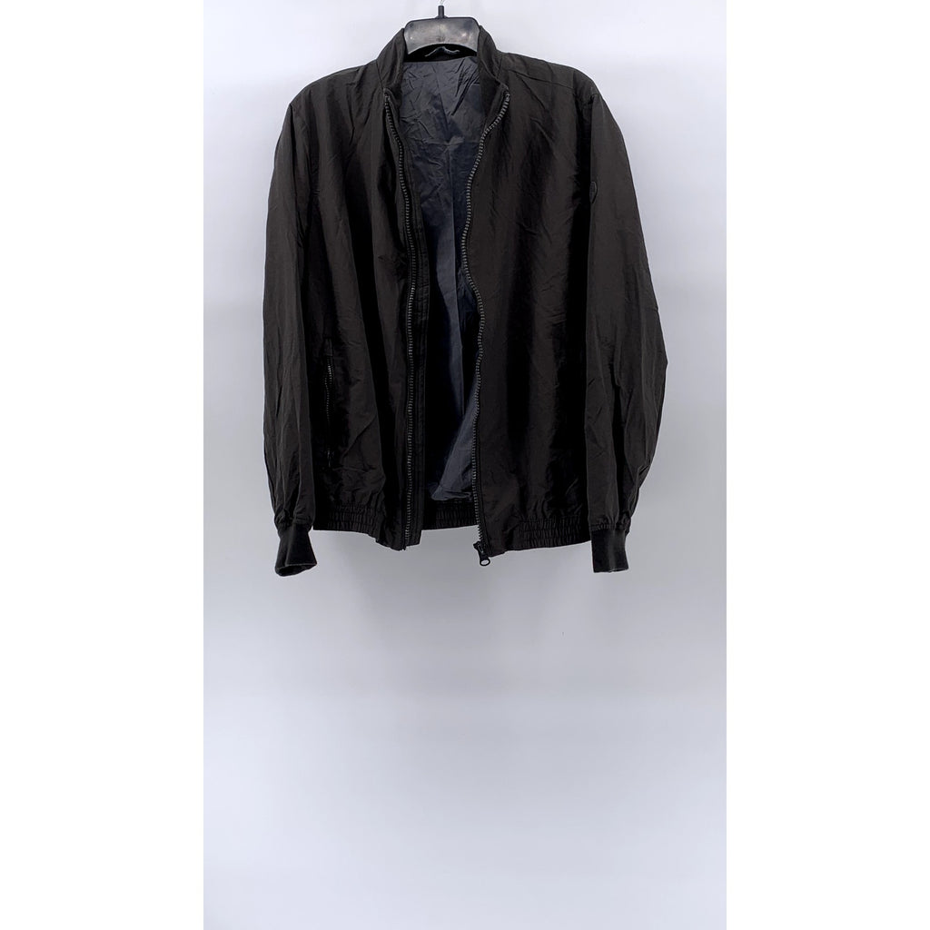 ZARA Men's Gray Zip-Up Stand Collar Bomber Jacket SZ M