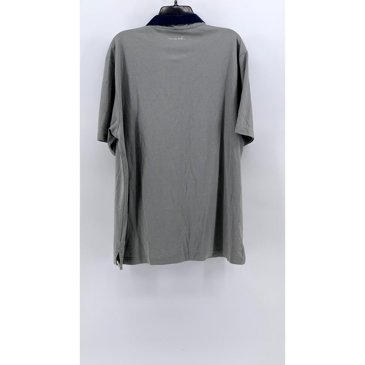 TRAVIS MATHEW Men's Gray Textured Short Sleeve Polo Shirt SZ 2XL