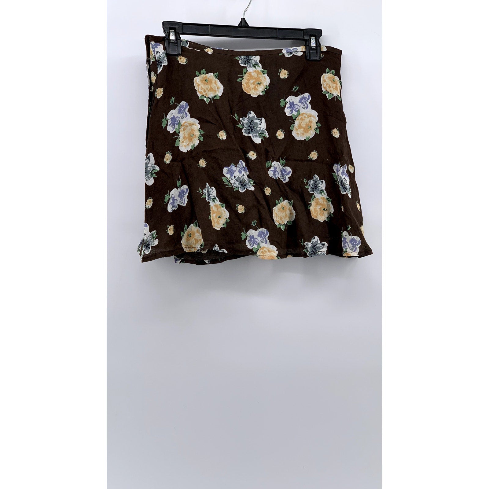 BP. Women's Brown Floral A-Line Mini Skirt SZ M