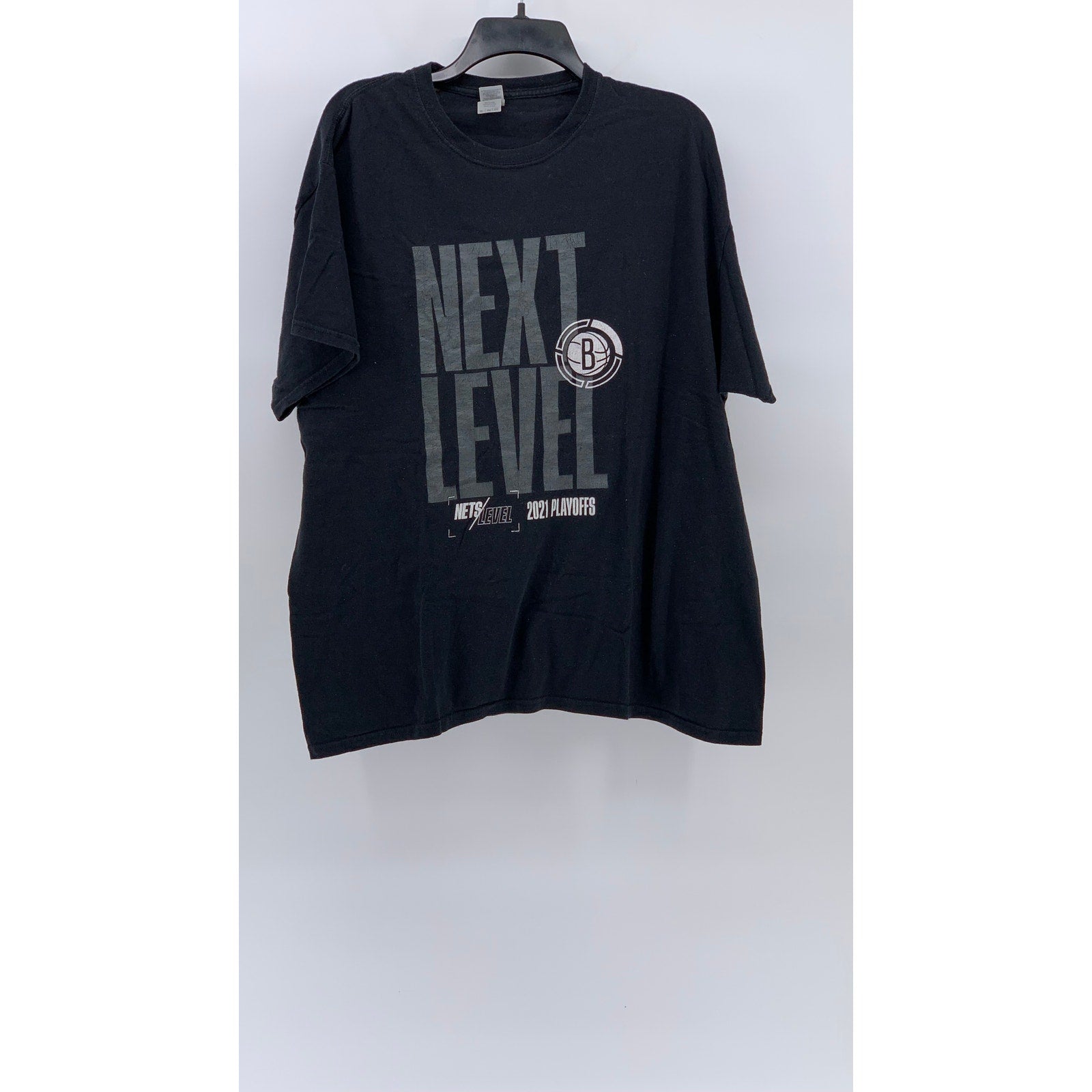 GILDAN Mne's  Black Crewneck Next Level Nets Playoff Short Sleeve T-Shirt SZ XL