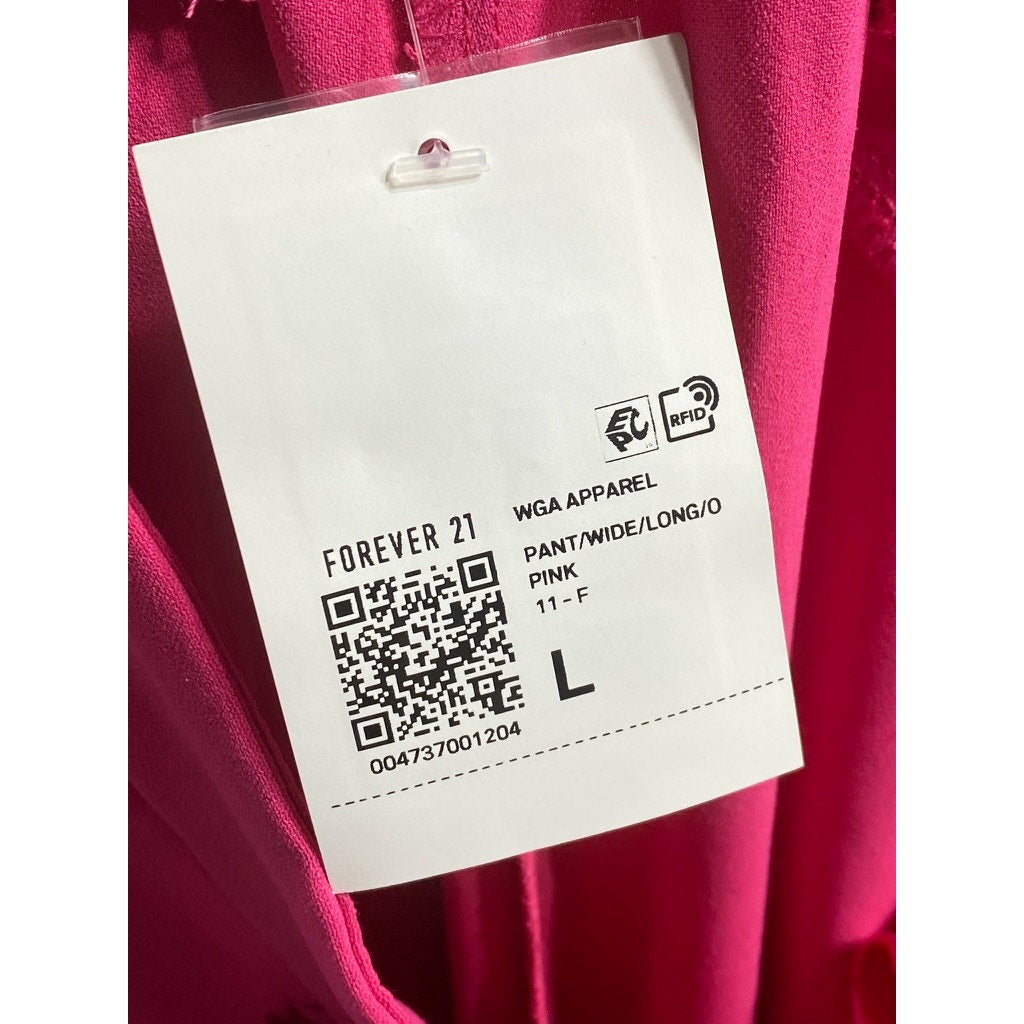 FOREVER 21 Women’s Fuchsia Long Wide-Leg Pant SZ L