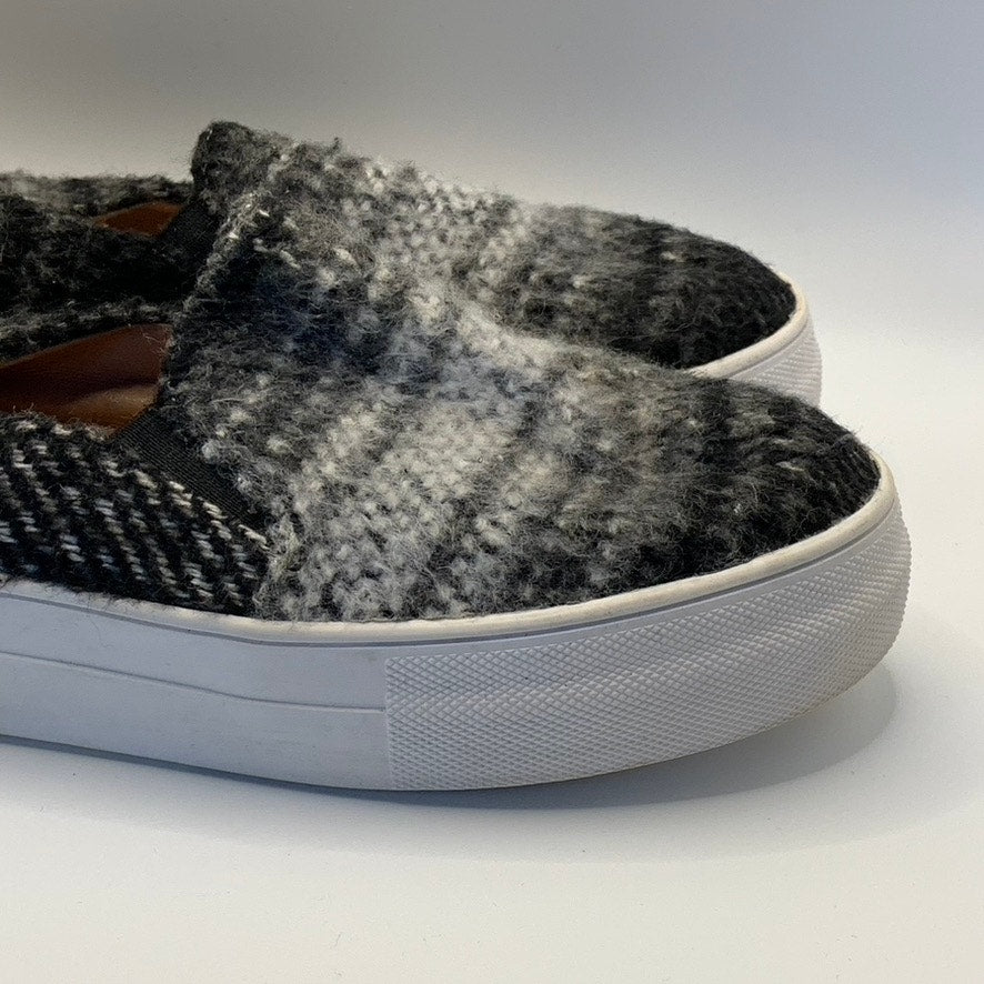 CASLON Women's Black/White Knit Slip-on Platform Sneakers SZ 7.5