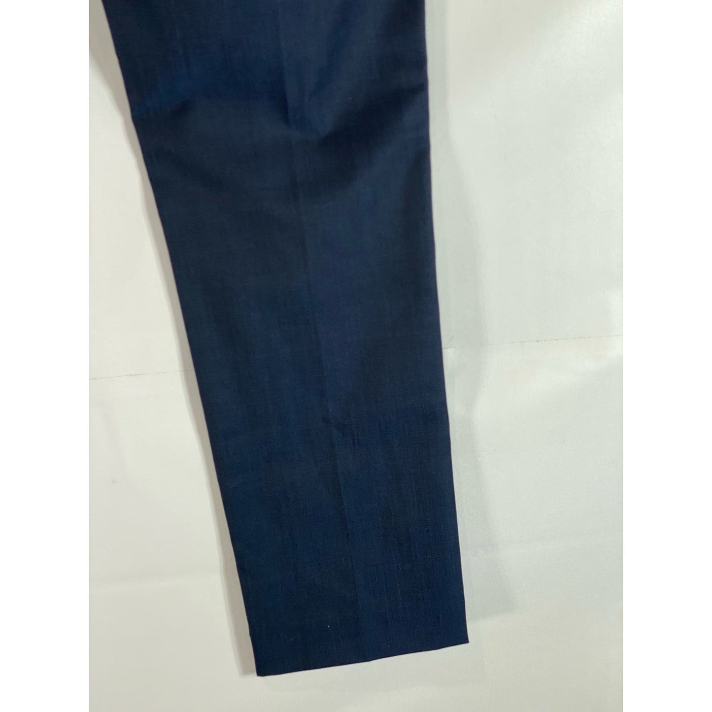 TOPMAN Men's Navy Straight-Leg Wool-Blend Flat Front Pants SZ 32R